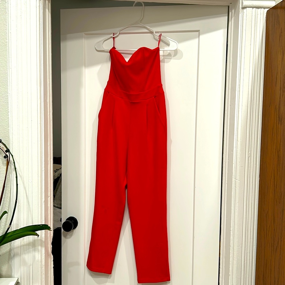 Bright Red Jumpsuit
